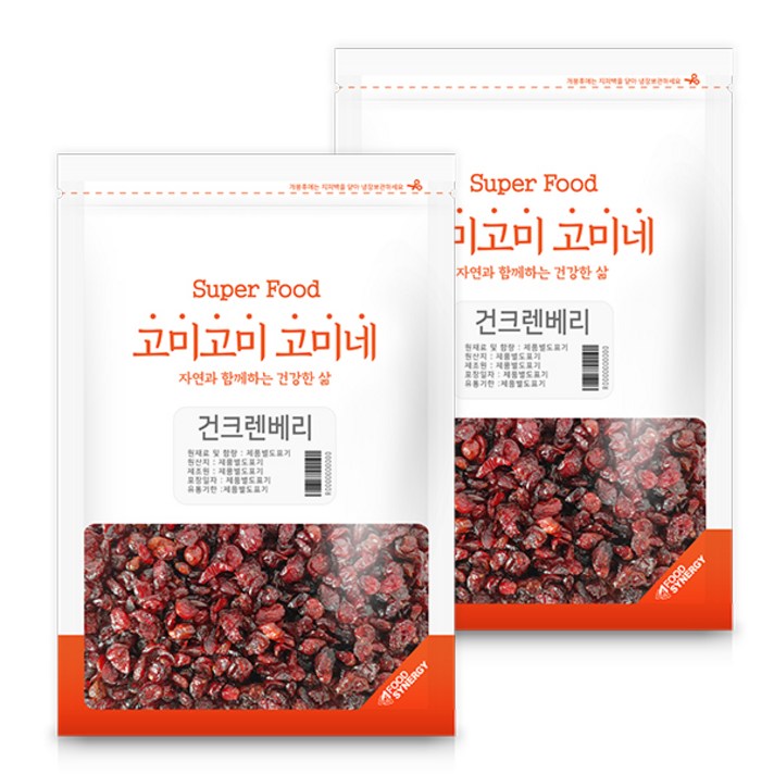 고미네 건조 크랜베리 루비, 300g, 2개입