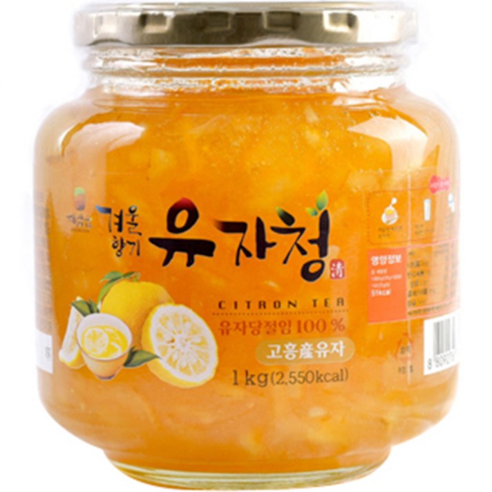 
                                                        해맑음 겨울향기 유자청, 1kg, 1개, 1병
                                                    