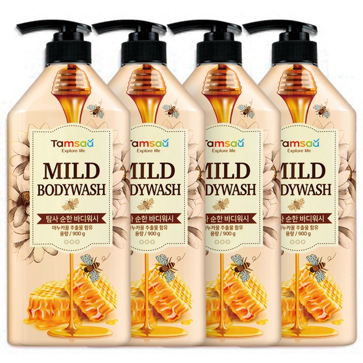 탐사 순한 바디워시, 900g, 4개