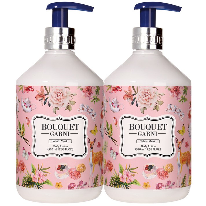 부케가르니 바디로션 화이트머스크, 520ml, 2개