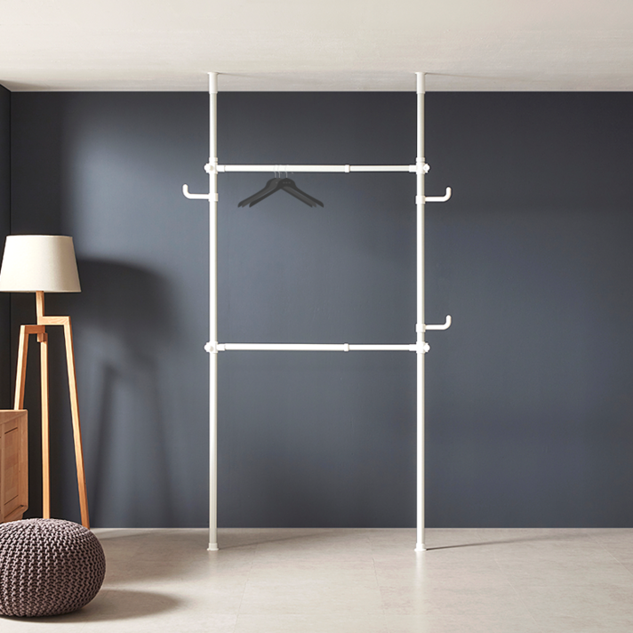  행거전문가 스미스 2단 행거 38mm, 화이트 