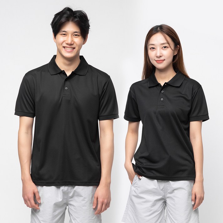 
                                                        캐럿 남녀공용 기능성 퀵드라이 쿨링 카라 반팔 티셔츠
                                                    