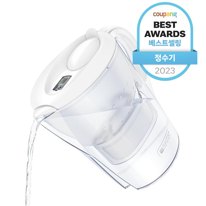  브리타 마렐라XL 화이트 3.5L+한국형 필터1개 기본구성, 1개, Marella XL White 