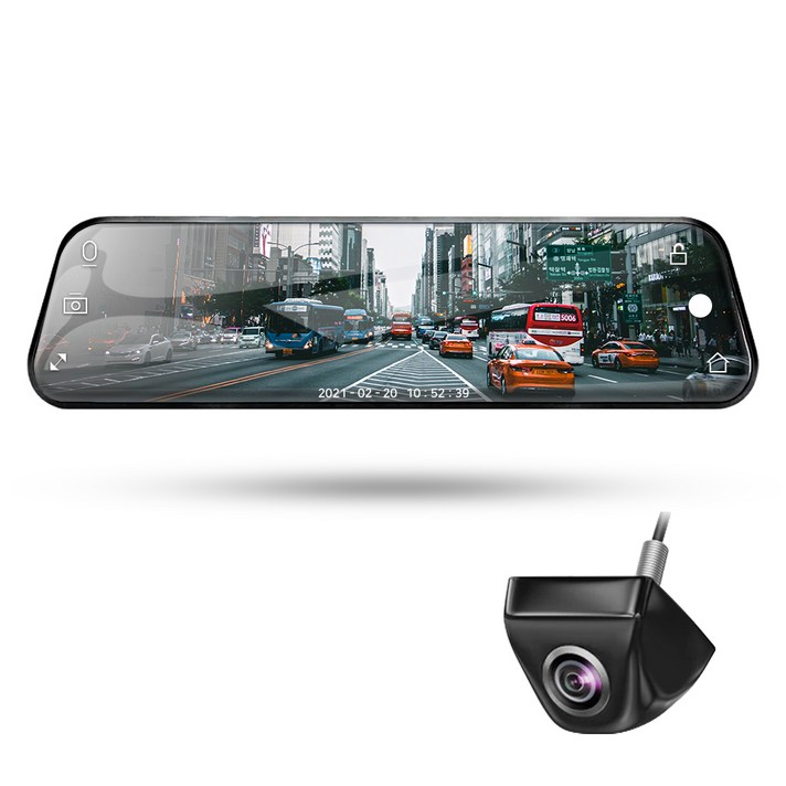스마트미러 T3 와이드카메라 룸미러 블랙박스 25cm, ICAR-007s, 64GB
