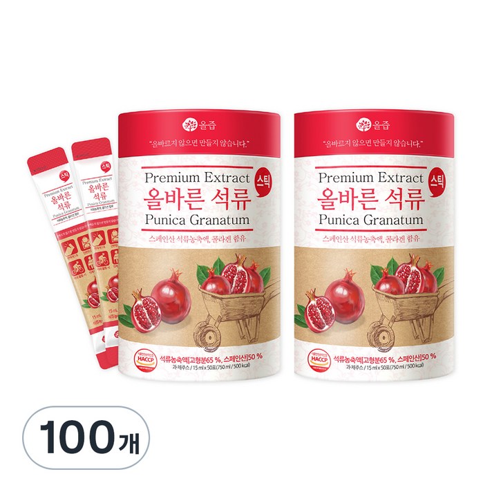 
                                                        올즙 올바른 석류스틱, 100개, 15ml
                                                    