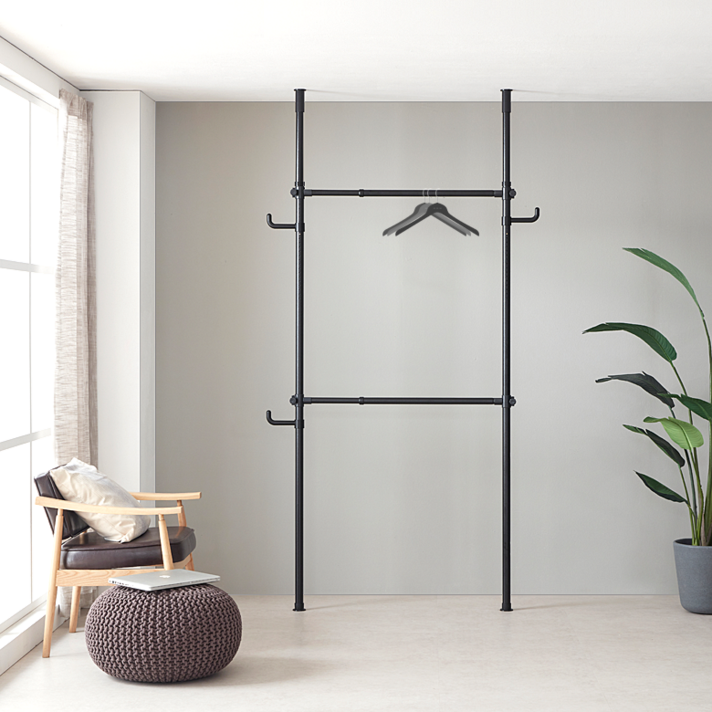 
                                                        행거전문가 스미스 2단 행거 38mm, 블랙
                                                    