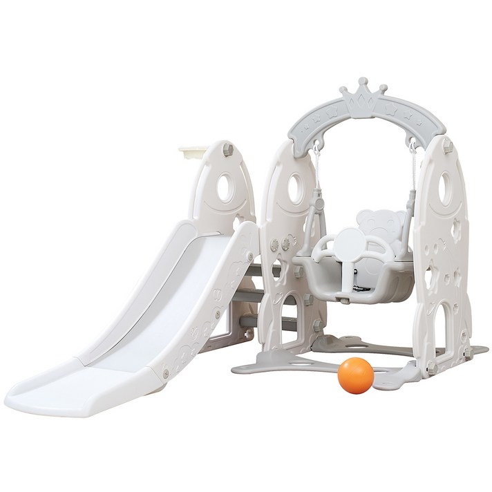 펀엔베이비 코로나 미끄럼틀 그네 세트, 혼합색상