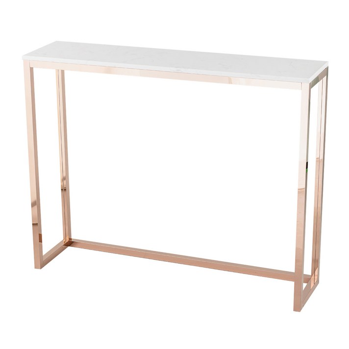뷰티풀스페이스 천연대리석 콘솔 화장대 장식장 CS-05 1000 x 250 x 800 mm, 프레임(로즈골드밀러), 상판(아리스톤)