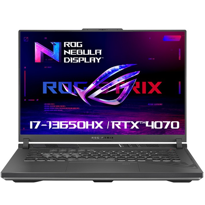  에이수스 2023 ROG 스트릭스 G16 코어i7 인텔 13세대 지포스 RTX 4070, Eclipse Gray, 512GB, 16GB, Free DOS, G614JI-N4027 