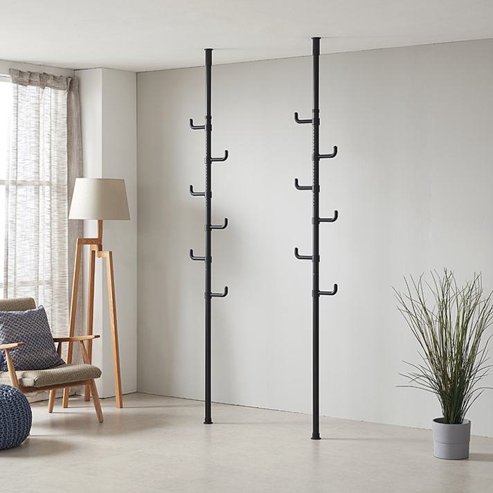  행거전문가 스미스 폴행거 2P, 블랙 