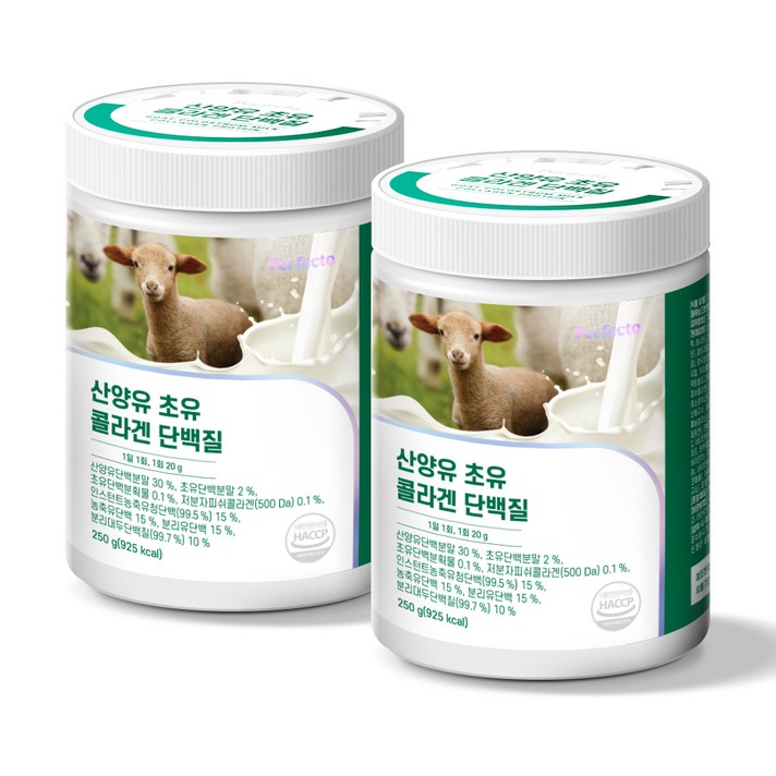 퍼펙토 산양유 초유 콜라겐 단백질, 2개, 250g