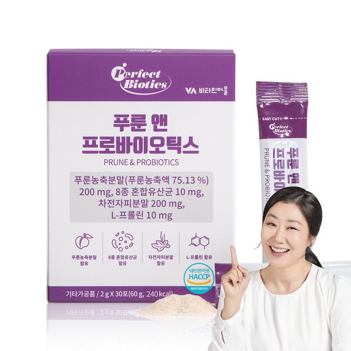  비타민마을 퍼펙트 바이오틱스 푸룬 앤 프로바이오틱스 30p, 60g, 1개 
