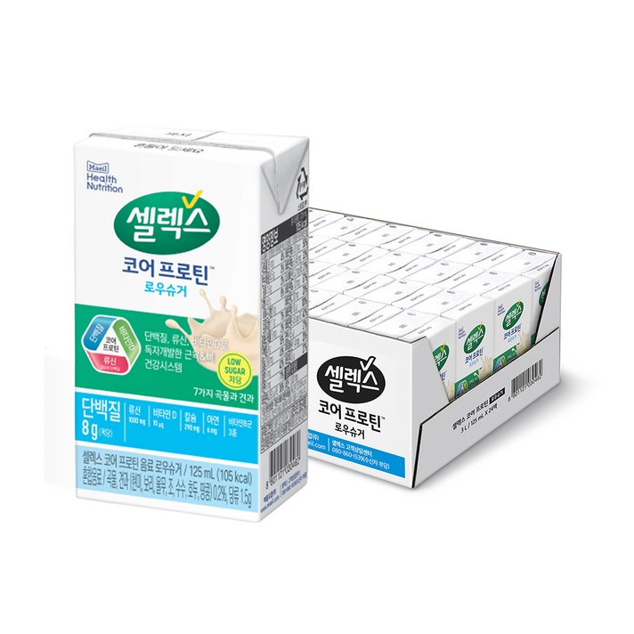 셀렉스 매일 마시는 프로틴 로우슈거, 125ml, 24개