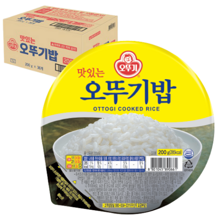 오뚜기 맛있는 오뚜기밥, 200g, 36개