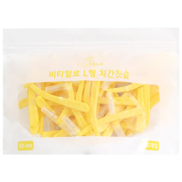 비타할로 L형 치간칫솔, 0.8mm, 50개입