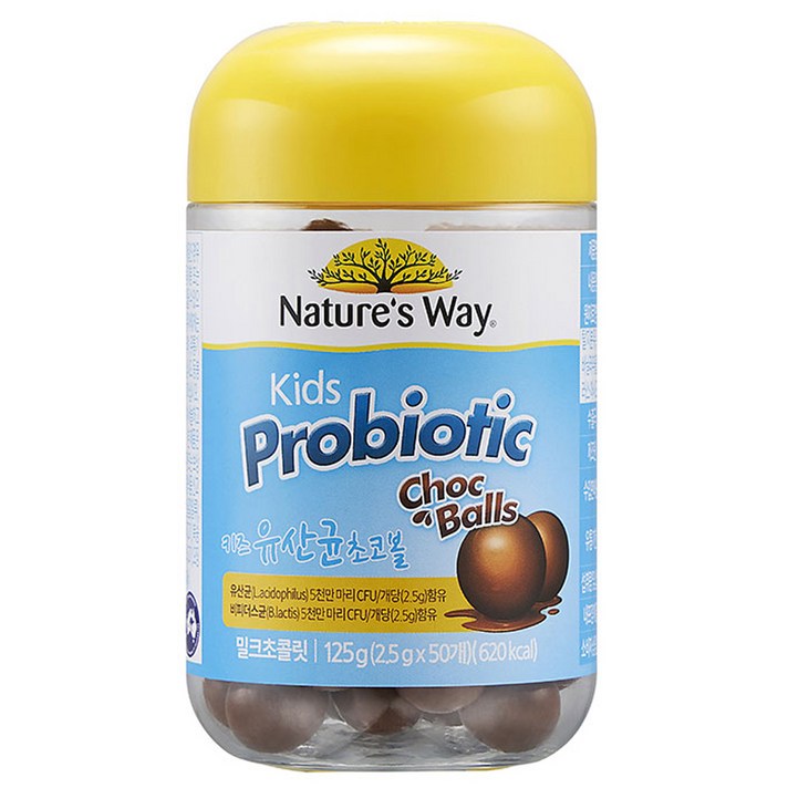 네이처스웨이 키즈 유산균 초코볼, 50정, 1개