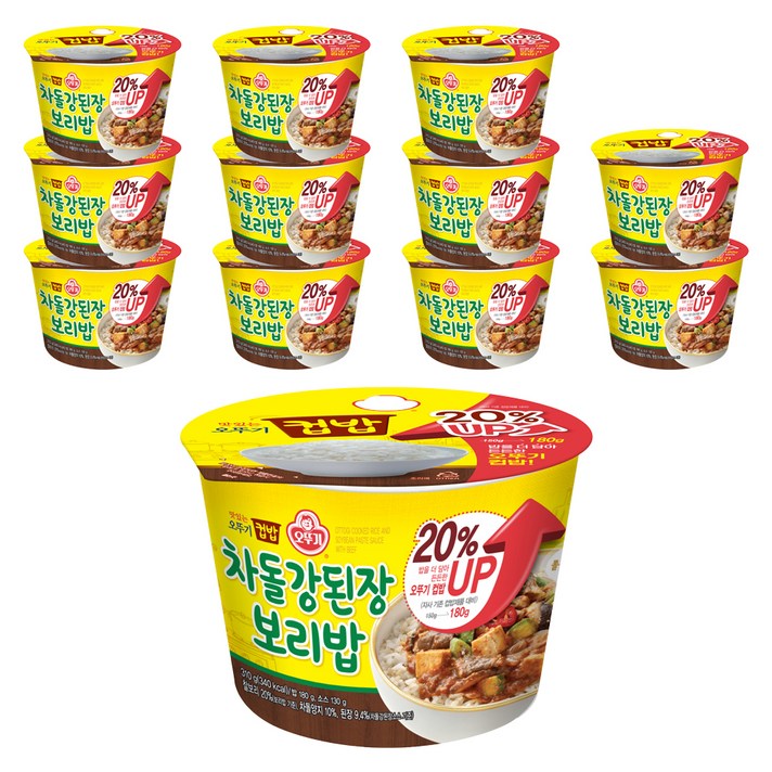 오뚜기 차돌 강된장 보리밥 컵밥, 310g, 12개