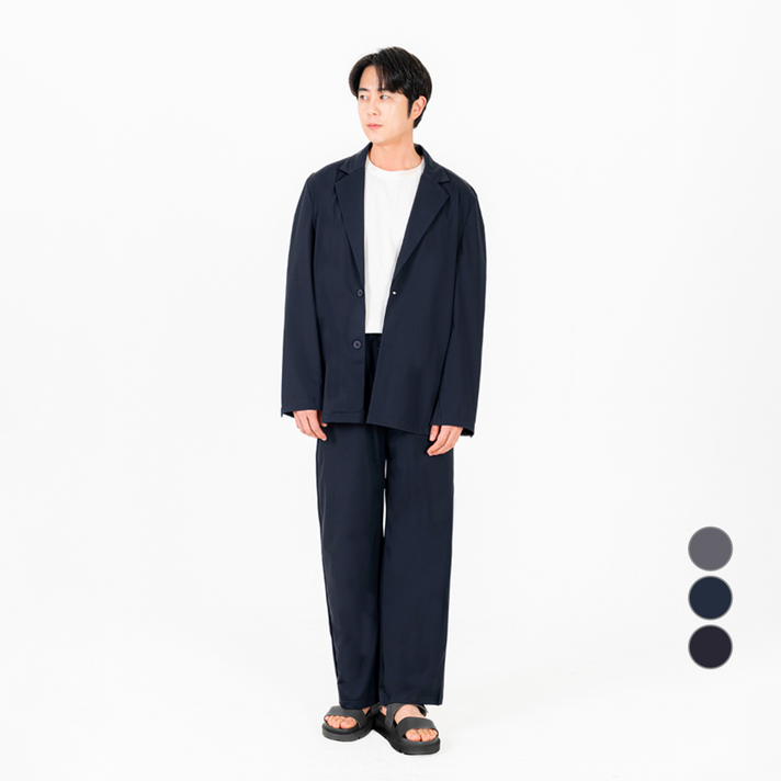 맨투고 남성용 플렉서블 세미오버핏 정장 세트 맨투고 남성용 플렉서블 세미오버핏 정장 세트
