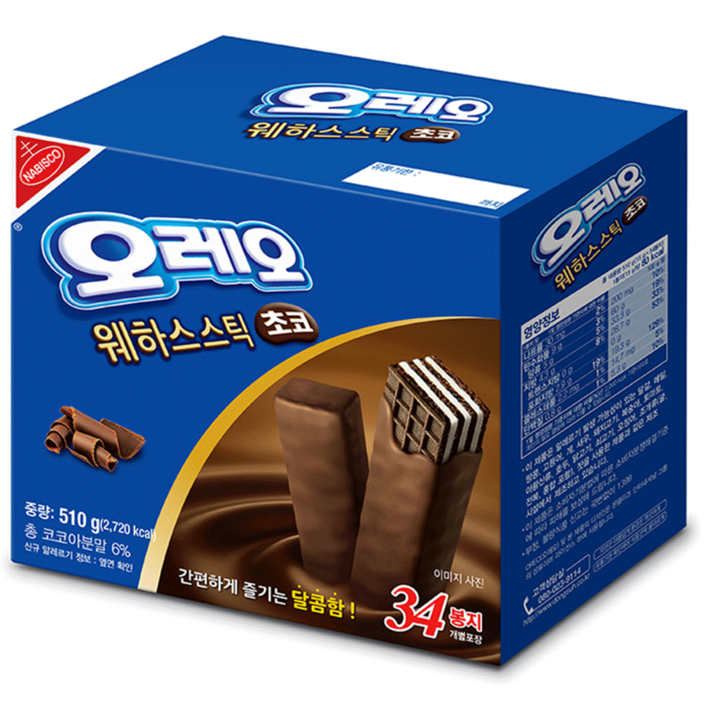  오레오 웨하스스틱 초코, 510g, 1개 