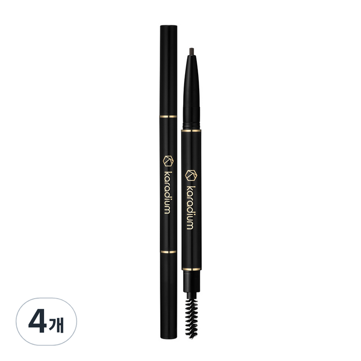 카라디움 오토 아이브로우 펜슬 0.18g, 1호 블랙브라운, 4개