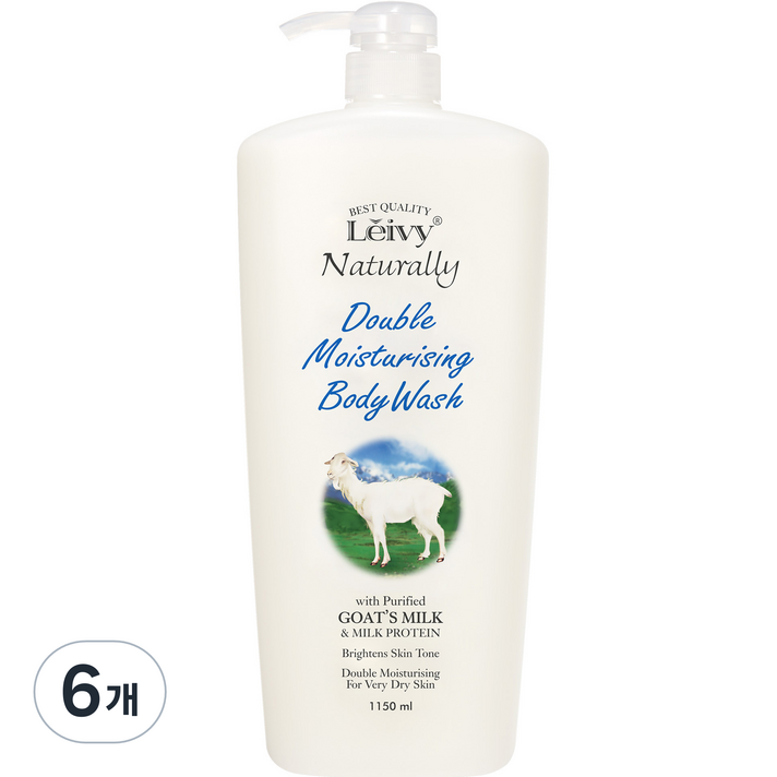 레이비 산양유 바디워시 플로럴코튼향, 1150ml, 6개 레이비 산양유 바디워시 플로럴코튼향, 1150ml, 6개