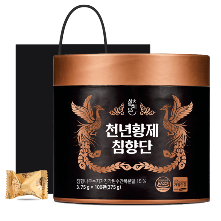  설혜담 천년황제 침향단 100p + 쇼핑백, 375g, 1세트 