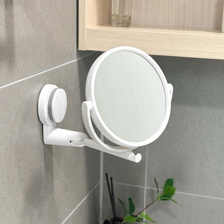 모나코올리브 럭스 무타공 540도 회전 확대 양면 욕실용거울