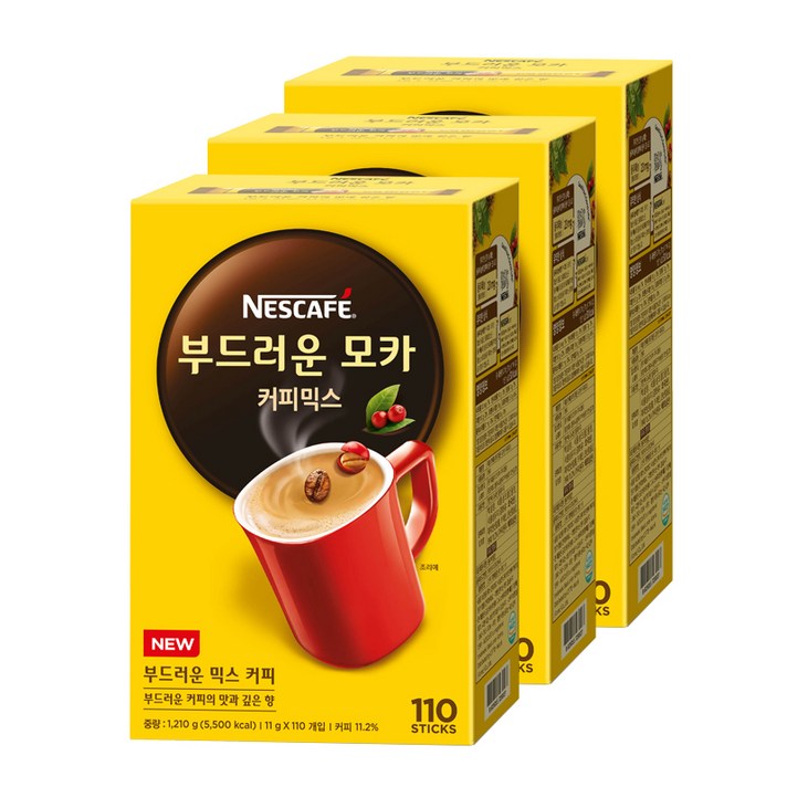 네스카페 부드러운 모카 커피믹스, 11g, 330개