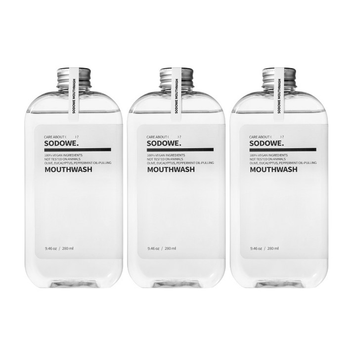 쏘두위 오일풀링 마우스워시, 3개, 280ml