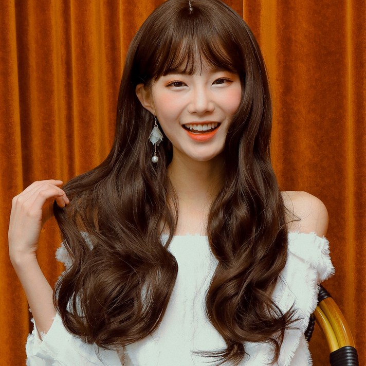 가발매니아 더썸 위그 엘피펌 통가발 하이소프트사 58cm, 초코브라운