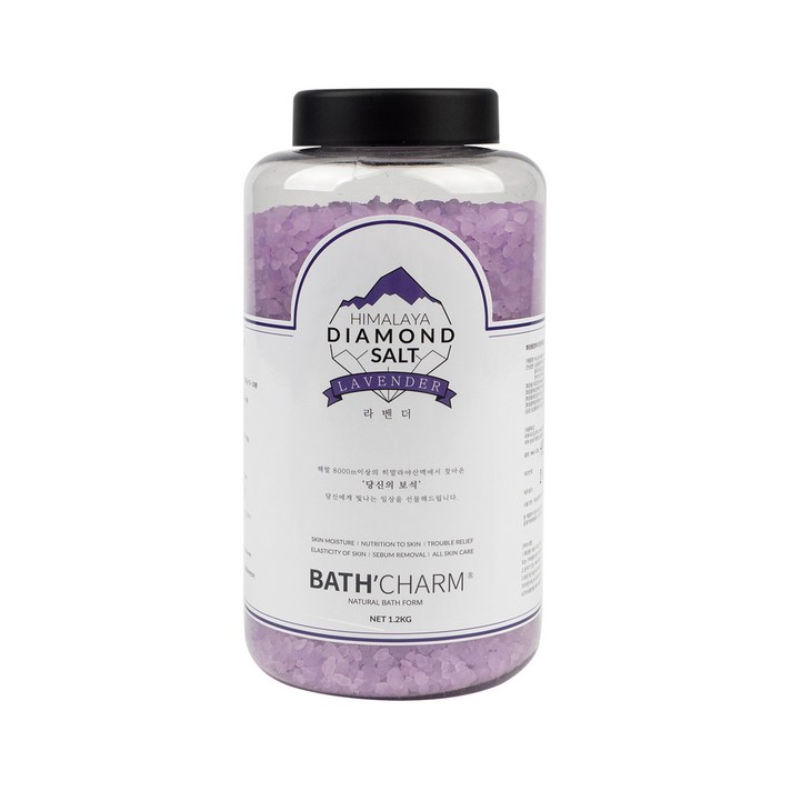 바스참 히말라야 다이아몬드 바스 솔트 라벤더, 1.2kg, 1개