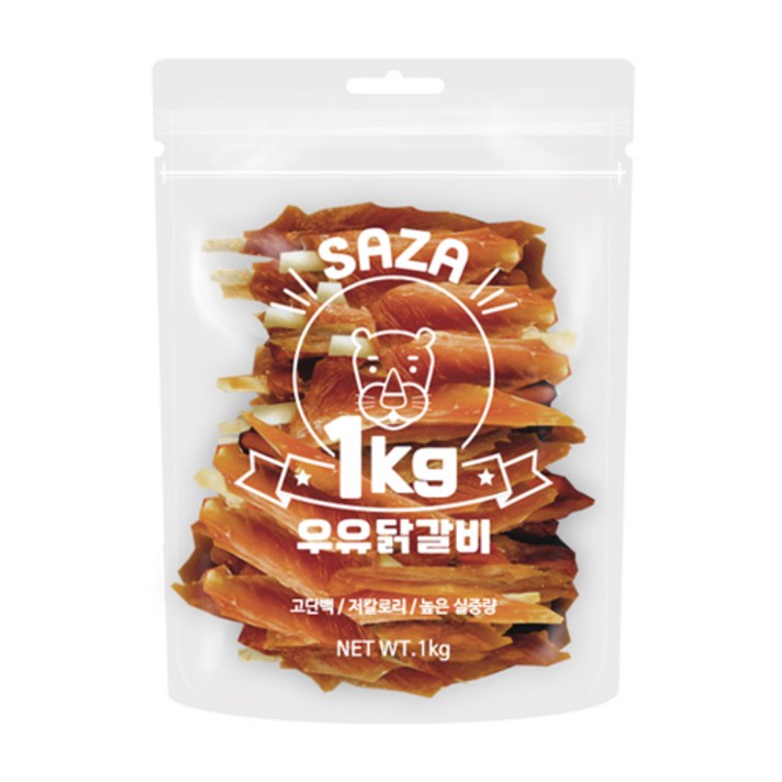  사자 강아지 대용량 실속형 간식 1kg, 우유닭갈비, 1개 