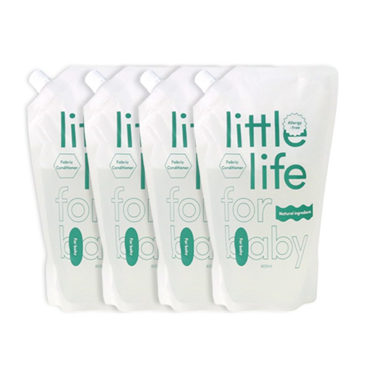 리틀라이프 유아 섬유유연제 레드베리향 리필, 800ml, 4개
