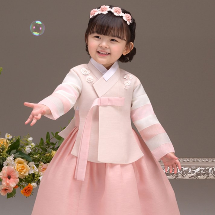 더예한복 여아용 설화당의 한복세트 370