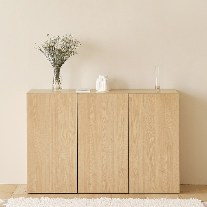  아이엔지홈 브로디 1200 높은수납장 방문설치, 내추럴오크 