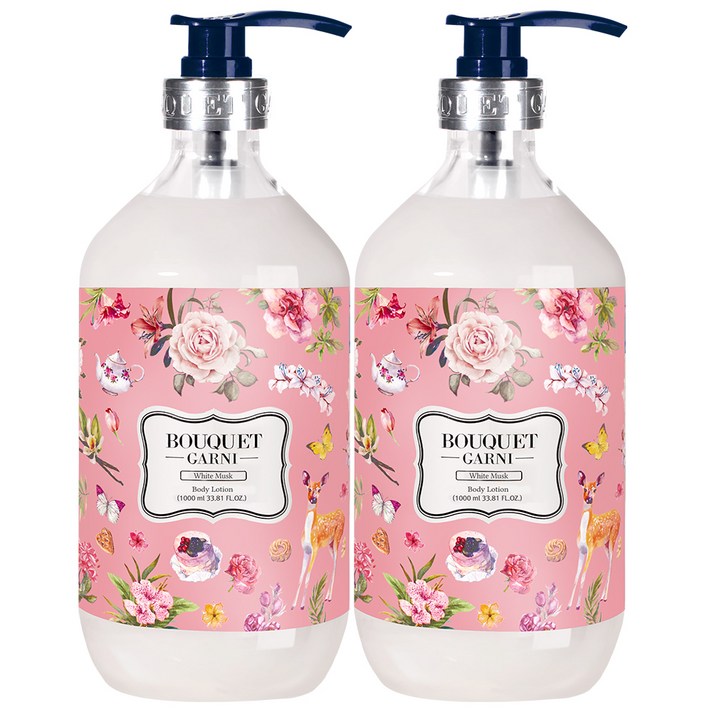 부케가르니 바디로션 화이트머스크, 1000ml, 2개