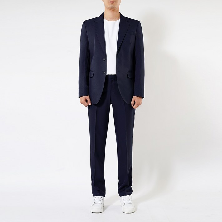 언탭트 남성용 사계절 투버튼 베이직 캐주얼 정장세트