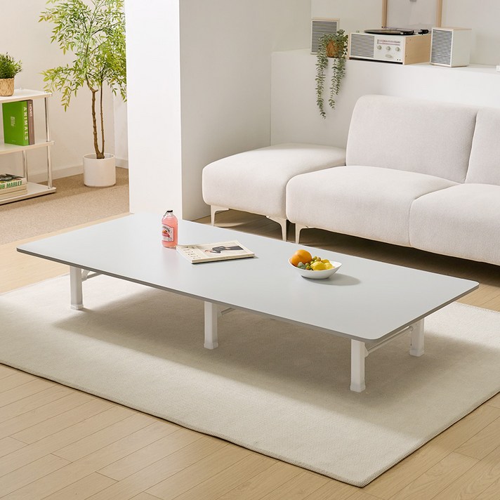 아이캔컴퍼니 국내생산 LPM 모모 폴딩 쌍다리 4단 높이조절 테이블 고객직접설치, 연그레이