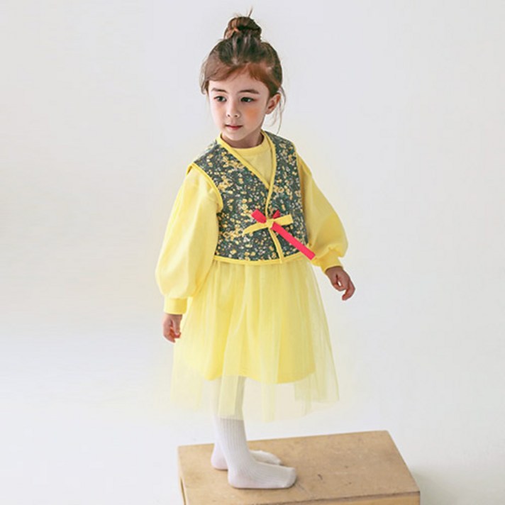 고잉키즈 여아용 다비꽃 한복 저고리 세트