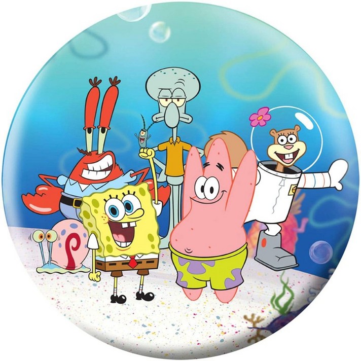 [해외직구] OnTheBallBowling Spongebob Group on Sand USBC 승인 볼링 공 6lb(12) : 스포츠 및 야외 활동, 단일옵션