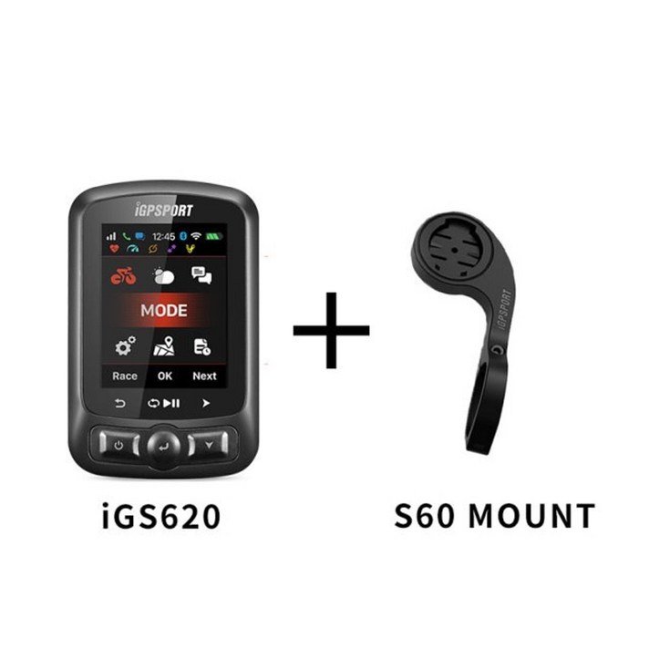 자전거 속도계 컴퓨터 IGPSPORT IGS620 무선 사이클 심박계 케이던스 37, 세트 1