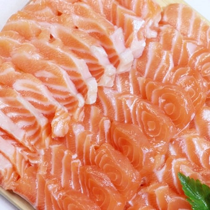 홍성수산 신선한 생연어 필렛 슬라이스 300g 500g 1kg 샐러드 스테이크 초밥용, 생연어 슬라이스 1kg