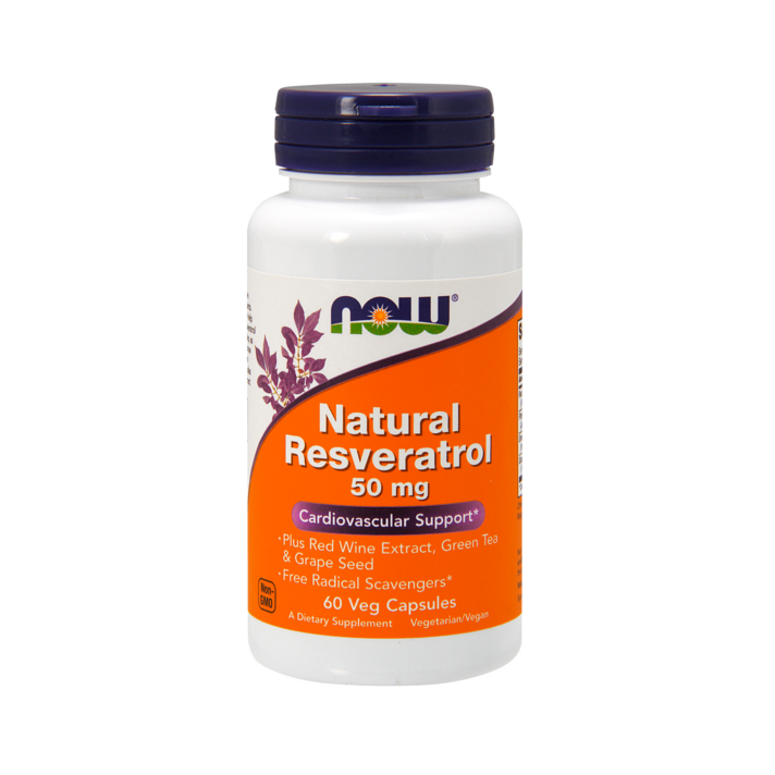 나우푸드 내추럴 레스베라트롤 50mg 베지 캡슐 비건, 60개입, 1개
