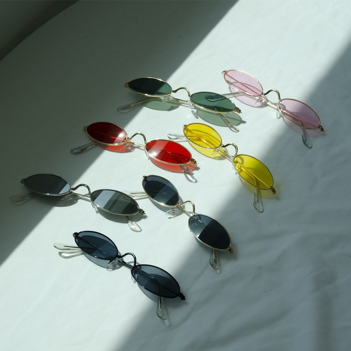 파티 행사용 인싸 선글라스 사이파이 틴트 7 color 알작은 레트로 복고 안경 + 케이스