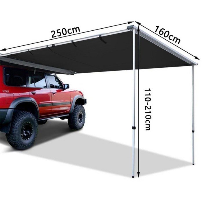 어닝사이드월 버스 SUV 타프 캠프, 업그레이드된 비닐 1.6X2.5M