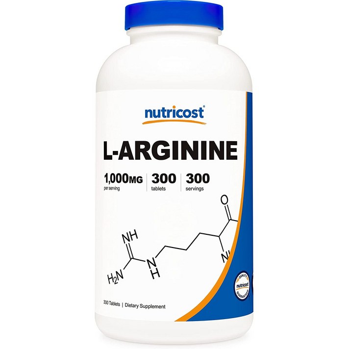 뉴트리코스트 L-아르기닌 500mg 캡슐 글루텐 프리, 300개입, 1개