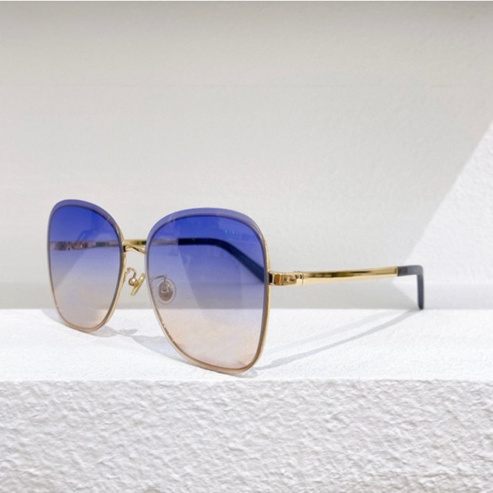 선글라스 여자선글라스 골드 메탈 타원형 프레임 오렌지 옐로우 블루 렌즈 패션 여성 선글라스 남성 안경