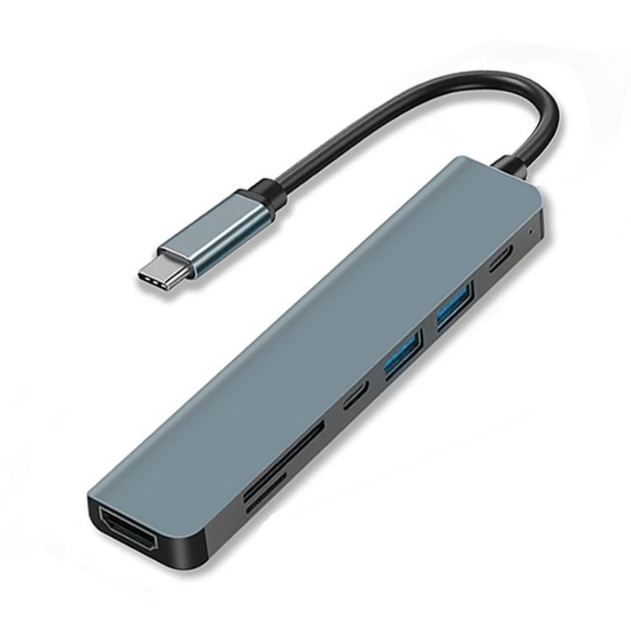 아스토 7포트 USB C타입 멀티허브 노드북 맥북 테블릿 충전지원 4K HDMI 미러링
