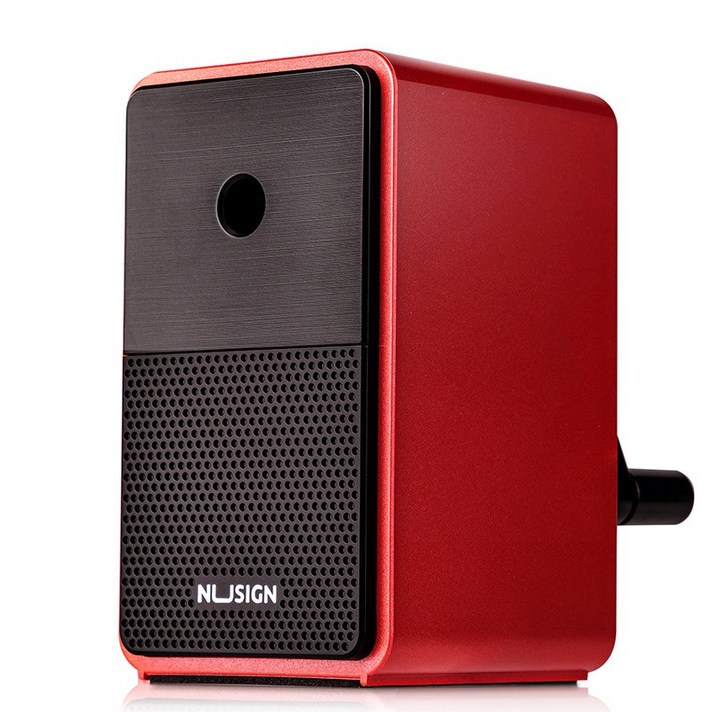 올마티 델리 누사이 5단 심조절 오토피더 연필깎이 스피커형, Red