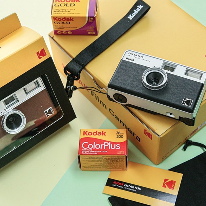  [코닥 선물박스] Kodak 하프 필름카메라 H35 + 코닥 컬러필름 1롤 Set 5종 중 택1, Off-white Set (오프화이트) 